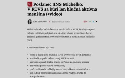 Vyjadrenie ASK a ASFS k vyjadreniam predsedu parlamentného výboru pre kultúru a médiá p. Romana Michelka